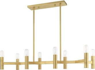 Livex Lighting Livex Copenhagen 8 Lt Satin Brass Linear Chandelier