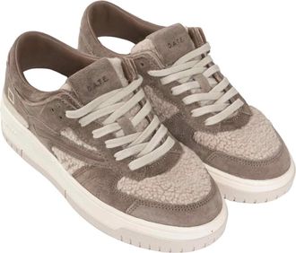 D.A.T.E. Torneo Teddy - Dames - Sneakers - Beige - 36 EU - Katoen - Schoenen