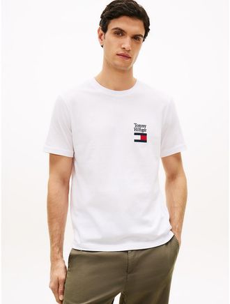 Tommy Hilfiger Mens Stacked Logo T-Shirt - White - XXL