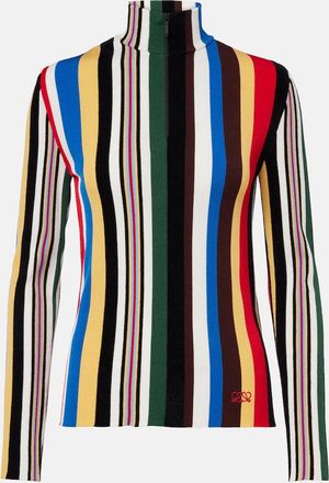 Loewe Striped half-zip sweater