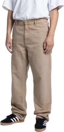 Carhartt Work in Progress Double Knee Canvas Werkbroek - Heren - Straight fit broeken - Bruin - W33 L32 - Katoen - Broeken
