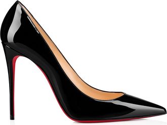 Christian Louboutin Black Patent Leather Kate D&eacute;collet&eacute; Womens 100