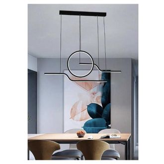 Trade Shop Trade Shop Traesio - Trade Shop - Lampadario Led 32w Lampada Stile Contemporaneo Moderno Luce 6500k 4000k Nero A44