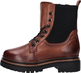 Mjus T60203Avana Leren Enkellaarsjes - Dames - Veterlaarzen - Bruin - 39 EU - Leer - Schoenen