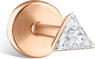 Maria Tash Single Invisible Set Triangle Diamond Earring in Rose Gold at Nordstrom, Size 2.5