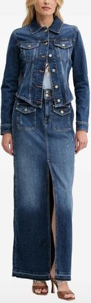 Guess Co button-fastening denim jacket - Blue