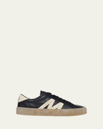 Moncler Trailgrip Gtx Silver Leather Blend Sneakers from