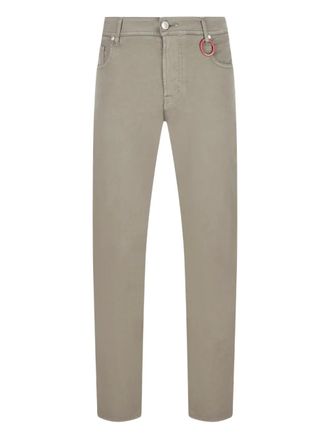 Sartoria Tramarossa metal-charm straight-leg jeans - men - Elastane/Polyester/Cotton - 30 - Green