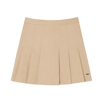 Lacoste Dames, Rokken, Beige, Maat: M Katoen