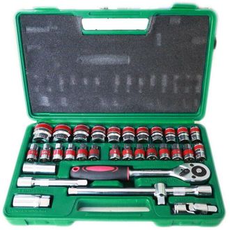 Trade Shop Trade Shop - Valigia Set Chiavi A Bussola 32 Pezzi Vanadium Con Cricchetto 32 Pz Vanadium