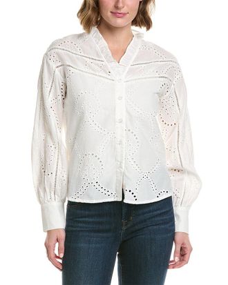 Gracia Frill V-Neck Shirt