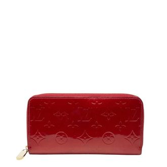 Louis Vuitton Red Color Patent Leather Long Wallet (Bi-Fold) (Pre-Owned)
