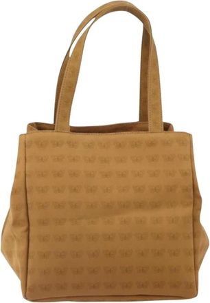 Bottega Veneta Pre-owned Tote Bags, female, Brown, Size: ONE SIZE Pre-owned Vintage Butterfly Jacquard Tote Bag