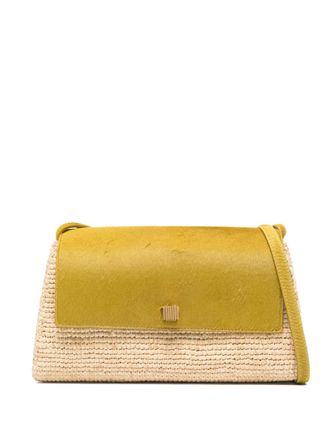 Khaite Audrey raffia cross body bag - Neutrals