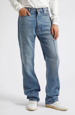 Rhude Pintuck Straight Leg Jeans in Dakar Indigo at Nordstrom, Size 34