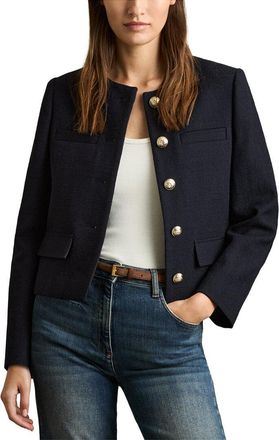 Reiss Nola Cropped Wool Jacket