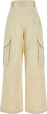 Bottega Veneta Womens Sand Cotton Blend Cargo Pant - Ivory - Size EU 38 (Womens)