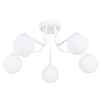 Sollux Lighting L&aacute;mpara de ara&ntilde;a blanco acero/vidrio alt. 58 cm