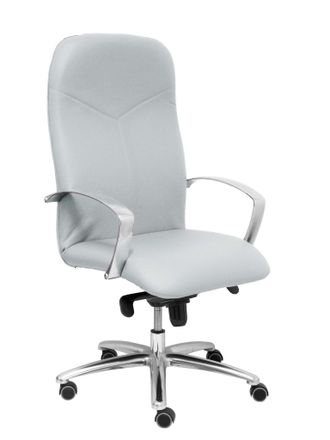 Piqueras y Crespo Sill&oacute;n Caudete Similpiel Gris Claro