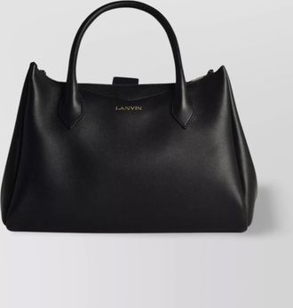 Lanvin structured leather tote bag handles