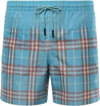 Burberry Swim Trunks With A Faded Check Pattern
