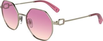Longchamp LO179S N 718 GOLD/GRADIENT PINK 52/20/140 Womens Sunglasses