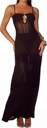 Runaway The Label Tisha Sheer Maxi Dress In Black