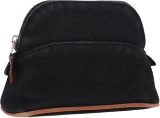 Herm&egrave;s Pre-owned Clutches, female, Black, Size: ONE SIZE Pre-owned Canvas Pouch