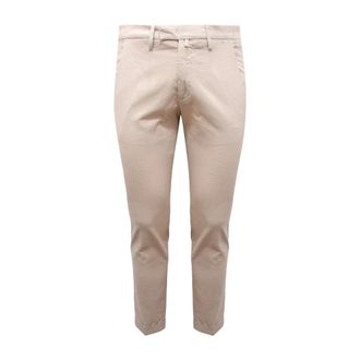 BRIGLIA 1949 Chinos, male, Beige, Size: S Pantalone Slim Cotton/Lyocell Trousers
