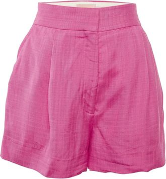 Sandro Geplooide shorts van cr&ecirc;pe - Roze