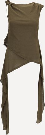Ganni Top asimmetrico con nodo Woman 38