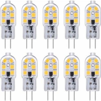 OEM Bombilla Led G4, 12 V 2 W, Blanco Fr&iacute;o 6000 K, 200 L&uacute;menes, Equivalente A Una Bombilla Hal&oacute;gena G4 Bipin De 10 W O 20 W, L&aacute;mpara Led G4 De 12 V Ca/cc 