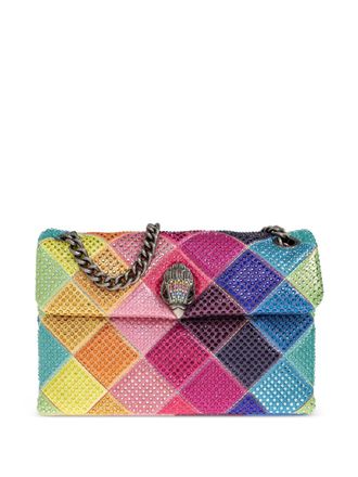 Kurt Geiger medium Kensington crystal-embellished shoulder bag - Pink