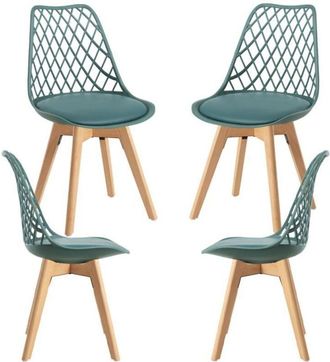 Regalos Miguel Packs Sillas Comedor - Pack 4 Sillas Mima - Verde Oscuro