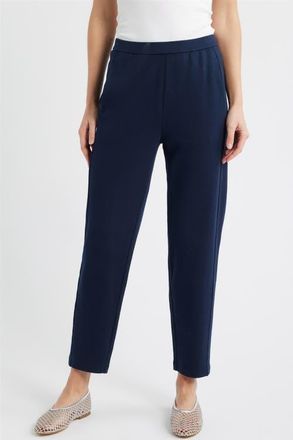 Eileen Fisher Slouch Organic Cotton Ankle Pants in Ink at Nordstrom, Size Xx-Small