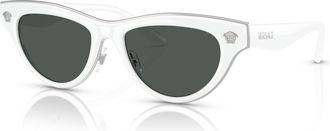 Versace Dark Grey Cat Eye Ladies Sunglasses VE2273 314/87 52