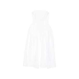 Simone Rocha Midi Dresses, female, White, Size: 2XS Embroidered Midi Dress