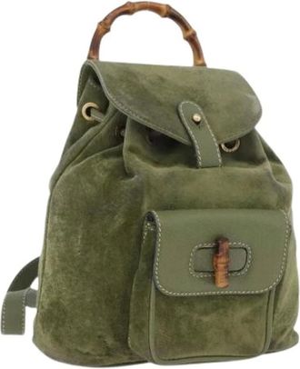 Gucci Pre-owned Backpacks, female, Green, Size: ONE SIZE Pre-owned Vintage Backpack