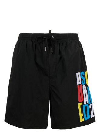 Dsquared2 Costume da bagno con coulisse - Nero