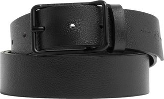 Piquadro Leren Riem met Doornsluiting - Heren - Riemen - Zwart - ONE Size - Leer - Accessoires