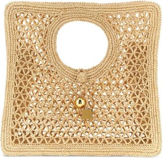 Jacquemus Le Petit Carre Spiaggia Rafia Handbag