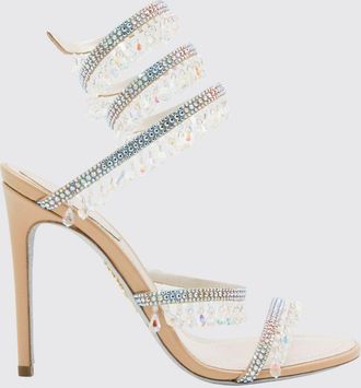 Rene Caovilla Sandali Chandelier in pelle con cristalli e tacco a stiletto