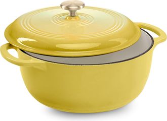 Best Choice Products 7.5 Quart Enamel Cast-Iron Dutch Oven, Heavy-Duty Cookware w/ Dual Handles, Lid