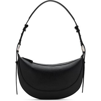 Mango Oval Faux Leather Shoulder Bag in Black at Nordstrom