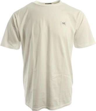 C.P. Company Logo T-shirt - Heren - T-shirts - Wit - XL - Katoen - Tops
