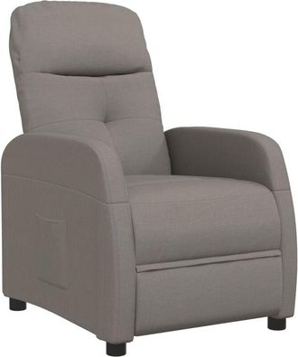 vidaXL Sill&oacute;n Reclinable De Tela Gris Taupe Vidaxl
