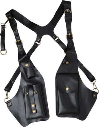 Generic Underarm Strap Pouch -3.94in Vintage Multi Pocket Vest Bag with Adjustable Shoulder Strap, Comfortable Unisex Fit, Fashionable for Commuting, Short Tr