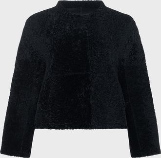 Gorski Reversible Collarless Shearling Lamb Jacket