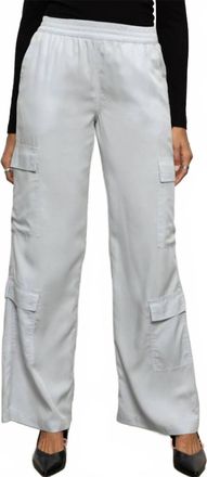 Sanctuary Down To Earth Soft Cargo Pants In Pearl Blue