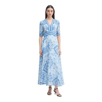 Hale Bob Dames, Jurken, Blauw, Maat: XS Linnen